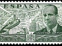 Spain 1939 Juan De La Cierva 2 Ptas Verde Edifil 885